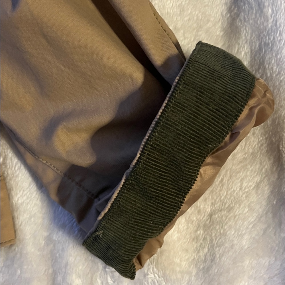 LK NW 🦅 AMERICAN EAGLE COTTON KHAKI CAMEL TAN LINED JACKET w/CORDUROY COLLAR XXL - Picture 13 of 15